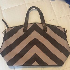 Dooney and Bourke Chevron Patterned Handbag